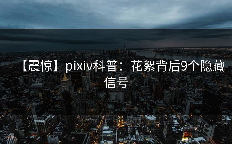 【震惊】pixiv科普：花絮背后9个隐藏信号